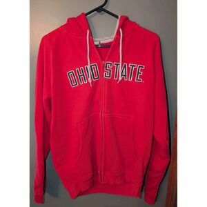 Ohio State University Nike LS Red Hoodie Sweatshirt Full Zip Men's Small Active